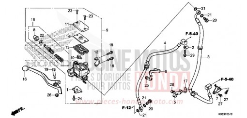 FRONT BRAKE MASTER CYLINDER CBF125NAJ de 2018